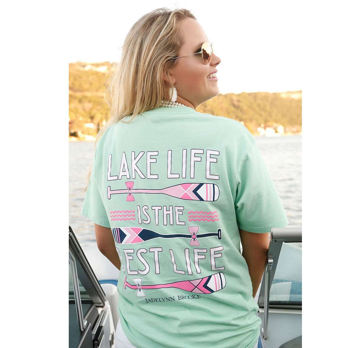 Lake Life is the Best Life Tee in Island Paradise by Jadelynn Brooke - Country Club Prep