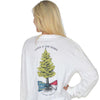 Land o' the Pines Long Sleeve Tee in White by Lauren James - Country Club Prep