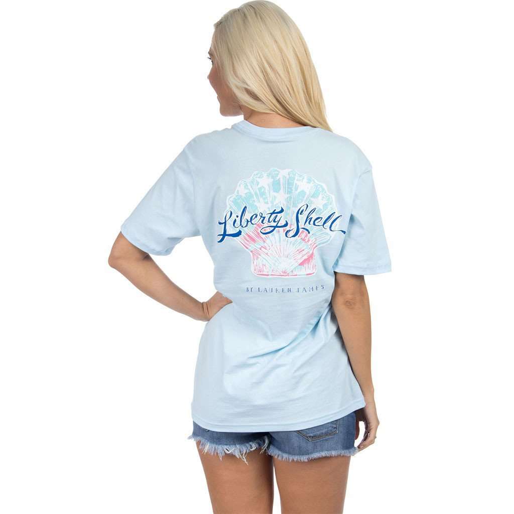 Liberty Shell Tee in Light Blue by Lauren James - Country Club Prep