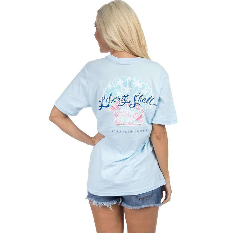 Liberty Shell Tee in Light Blue by Lauren James - Country Club Prep