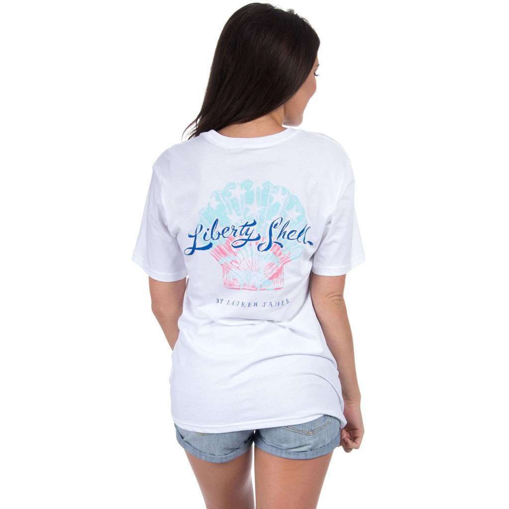 Liberty Shell Tee in White by Lauren James - Country Club Prep