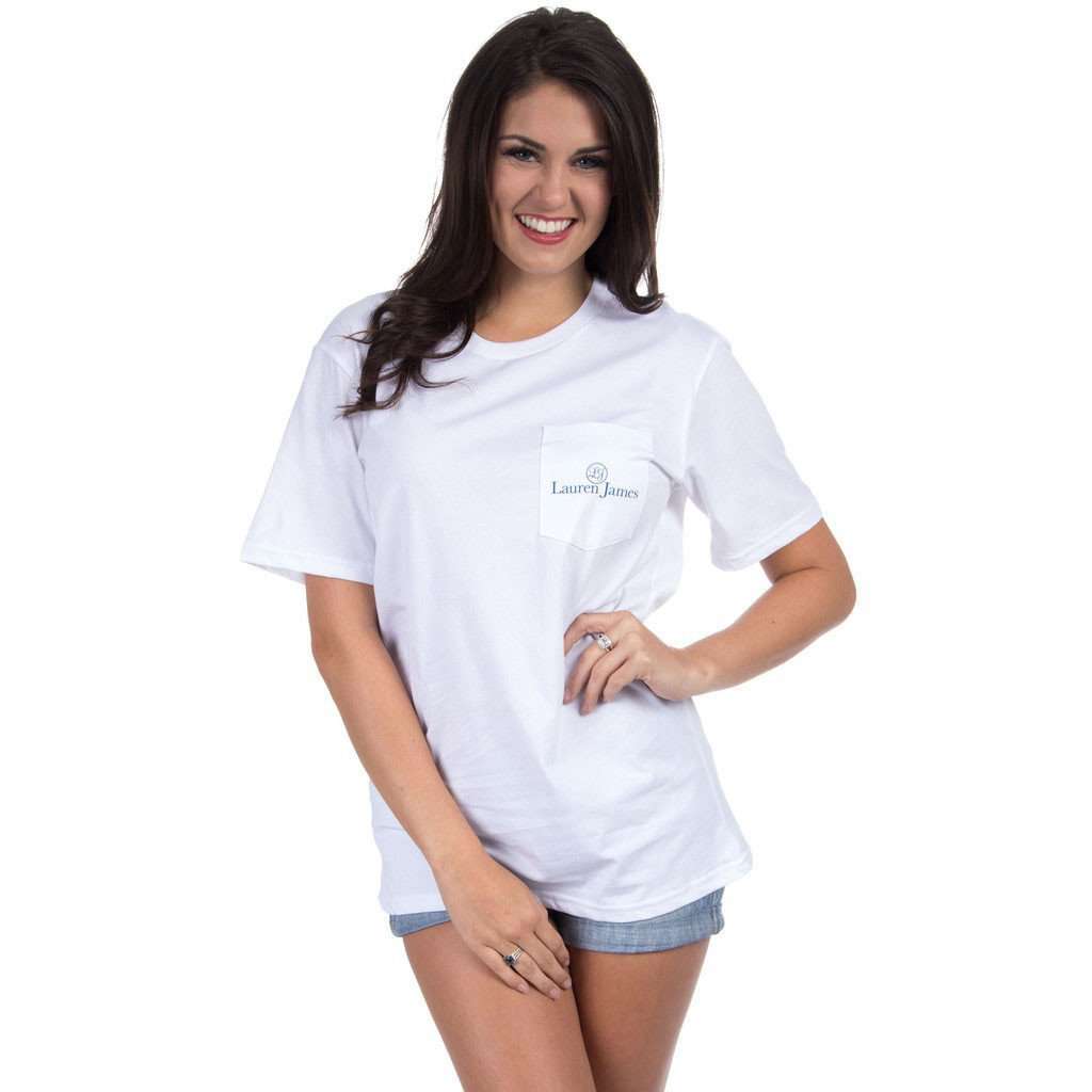 Liberty Shell Tee in White by Lauren James - Country Club Prep