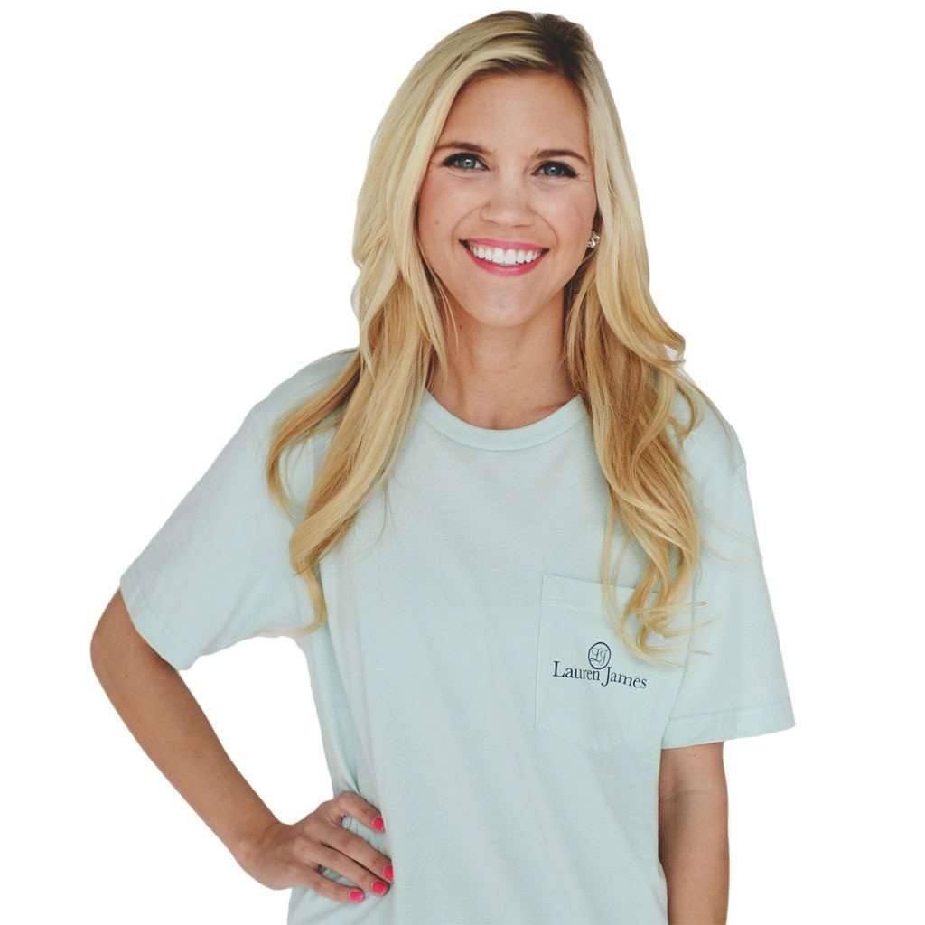 Life is Better in Seersucker Tee in Mint Green by Lauren James - Country Club Prep