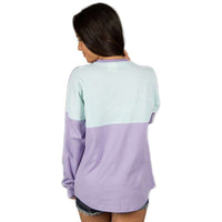 Long Sleeve Beachcomber in Lavender with Mint Seersucker by Lauren James - Country Club Prep