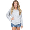 Long Sleeve Beachcomber in Light Grey and Pink Seersucker by Lauren James - Country Club Prep