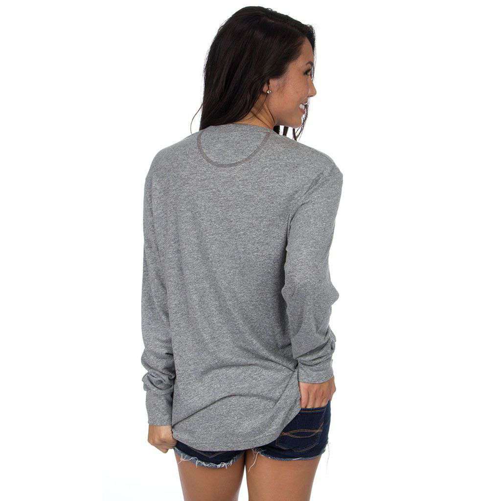 Long Sleeve Boyfriend Tee in Heather Grey by Lauren James - Country Club Prep