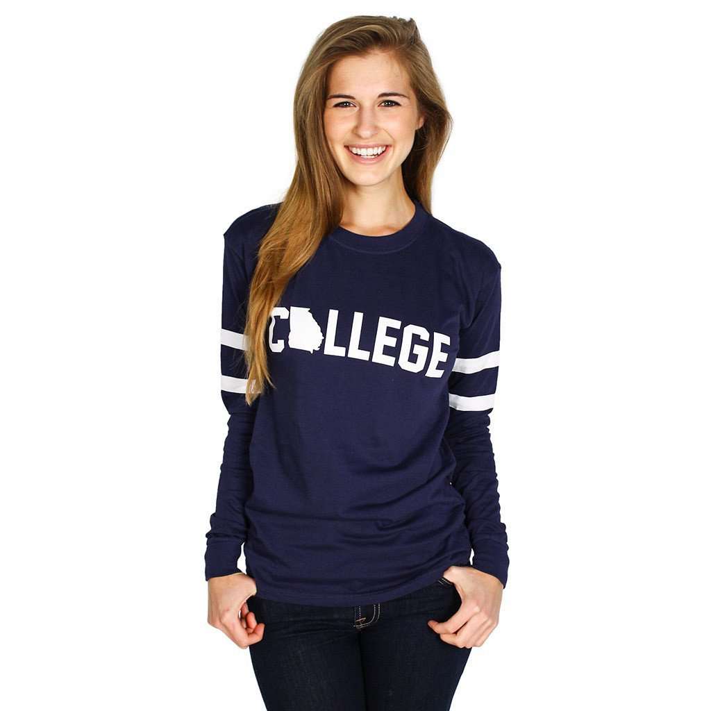 Long Sleeve Georgia College Jersey by Jadelynn Brooke - Country Club Prep