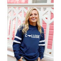 Long Sleeve North Carolina College Jersey by Jadelynn Brooke - Country Club Prep