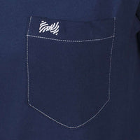 Long Sleeve Pocket Tee Shirt in Dark Navy by The Frat Collection - Country Club Prep
