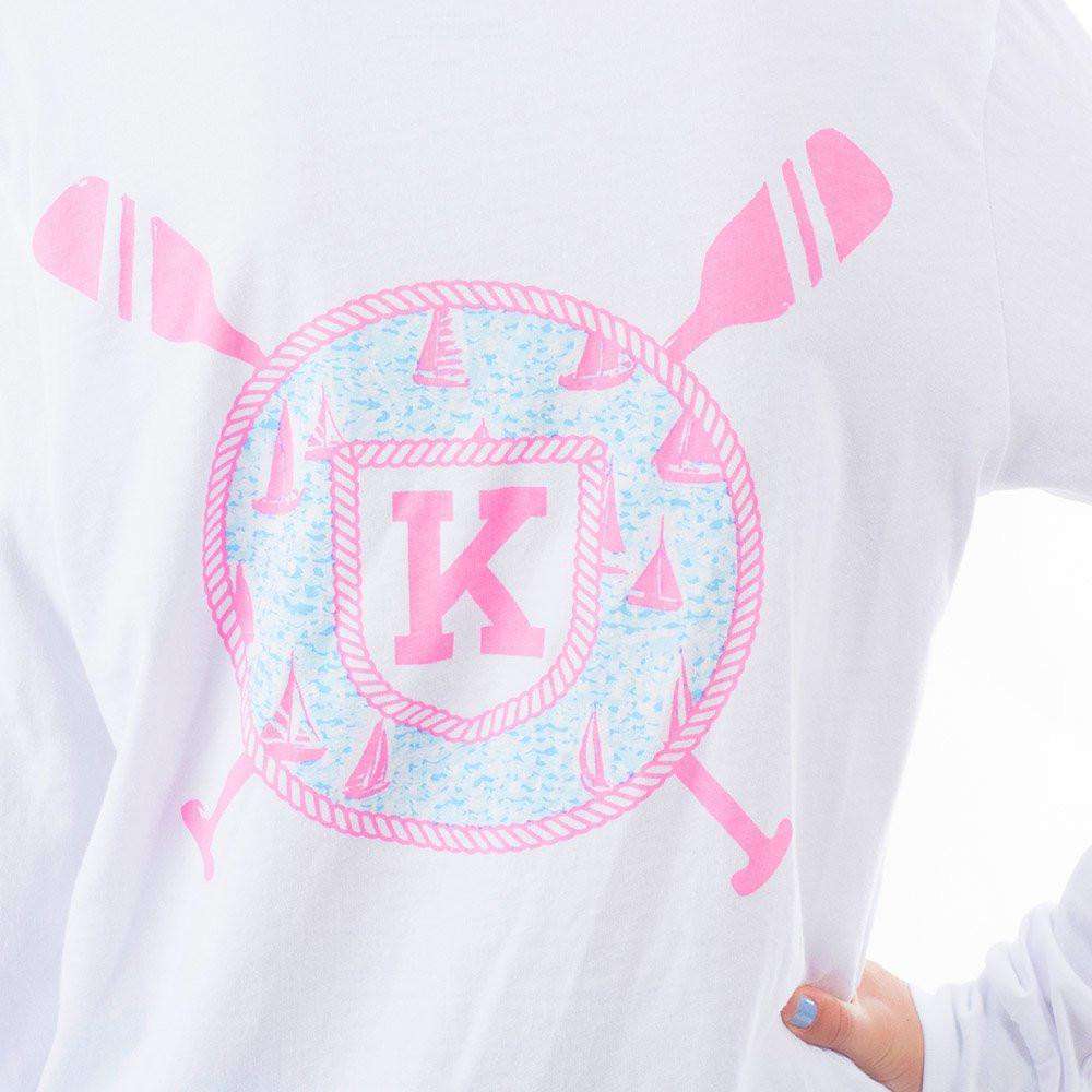 Long Sleeve Sailor's Delight Pocket Tee Shirt in White by Krass & Co. - Country Club Prep