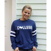 Long Sleeve Texas College Jersey by Jadelynn Brooke - Country Club Prep