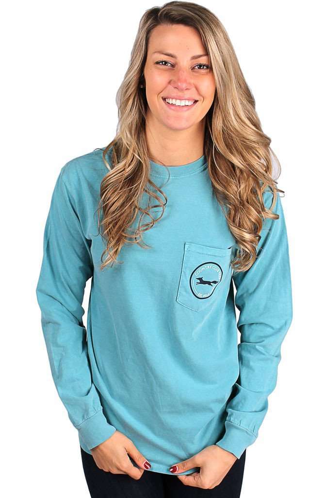 Longshanks Long Sleeve Tee Shirt in Seafoam Green by Country Club Prep - Country Club Prep