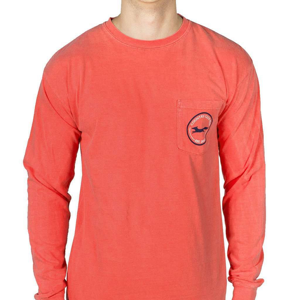 Longshanks Long Sleeve Tee Shirt in Watermelon by Country Club Prep - Country Club Prep