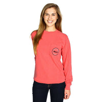 Longshanks Long Sleeve Tee Shirt in Watermelon by Country Club Prep - Country Club Prep