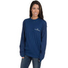 Magnolia Flag Long Sleeve Tee in Estate Blue by Lauren James - Country Club Prep