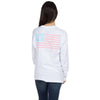 Magnolia Flag Long Sleeve Tee Shirt in White by Lauren James - Country Club Prep