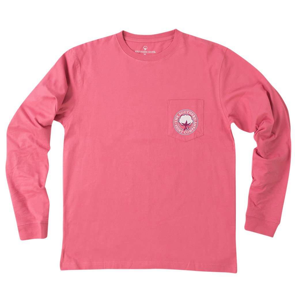 Mandala Logo Long Sleeve Tee Shirt in Rapture Rose by The Southern Shirt Co. - Country Club Prep