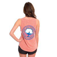 Marled Boyfriend Tank Top in Heather Coral by The Southern Shirt Co. - Country Club Prep