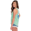 Marled Boyfriend Tank Top in Heather Teal by The Southern Shirt Co. - Country Club Prep