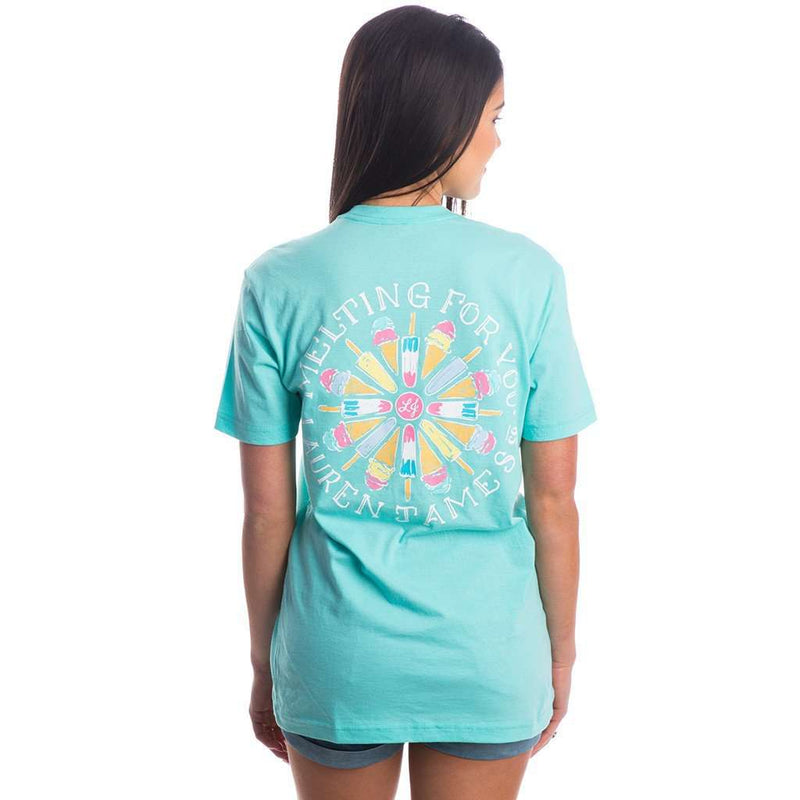 Melting For You Pocket Tee in Ocean Palm by Lauren James - Country Club Prep