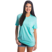 Melting For You Pocket Tee in Ocean Palm by Lauren James - Country Club Prep