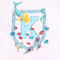 Mermaid Tee in White by Krass and Co. - Country Club Prep