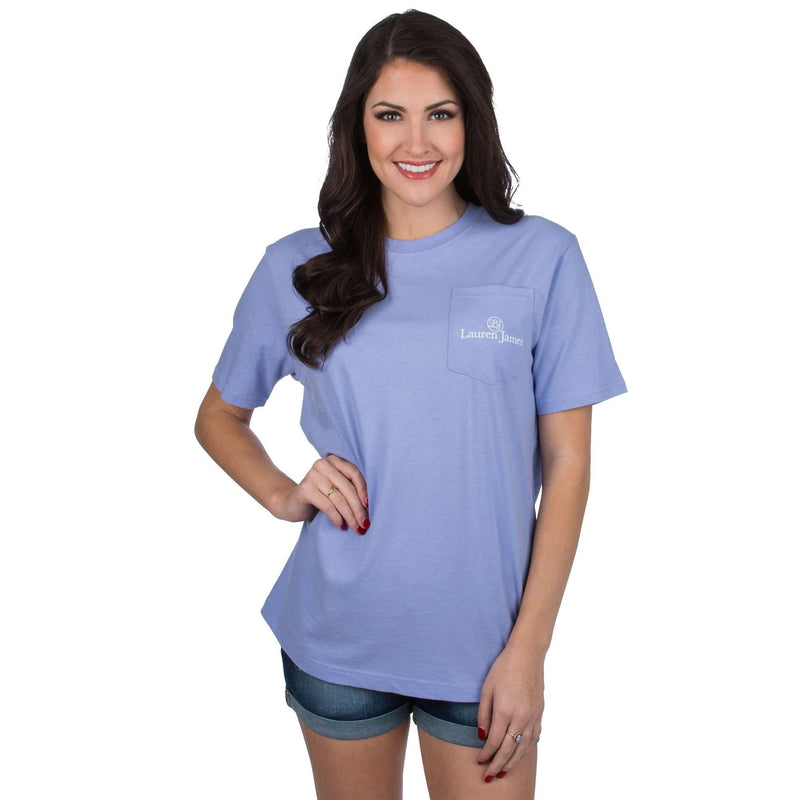 Message in a Bottle Short Sleeve Tee in Lilac Flower by Lauren James - Country Club Prep