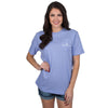 Message in a Bottle Short Sleeve Tee in Lilac Flower by Lauren James - Country Club Prep