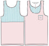 Mint Seersucker Tank in Pink by Lauren James - Country Club Prep