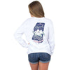 Mississippi Magnolia State Long Sleeve Tee in White by Lauren James - Country Club Prep