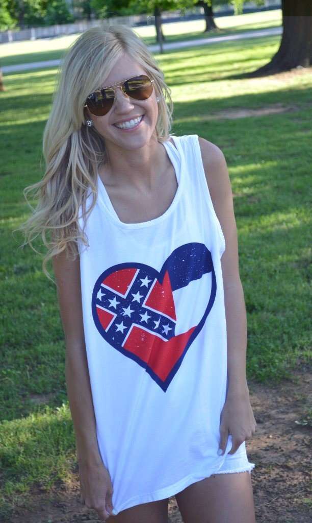 Mississippi Pride Tank Top in White - Country Club Prep