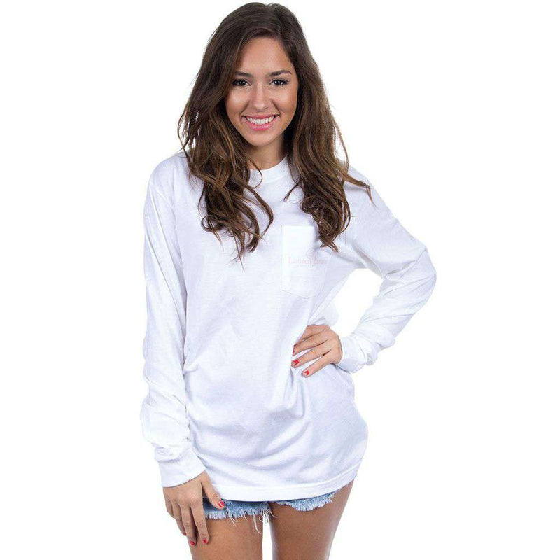 My Beau Knows Long Sleeve in White by Lauren James - Country Club Prep