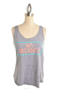 No Vacancy Tank Top in Grey by Judith March - Country Club Prep