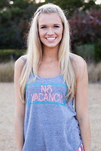 No Vacancy Tank Top in Grey by Judith March - Country Club Prep