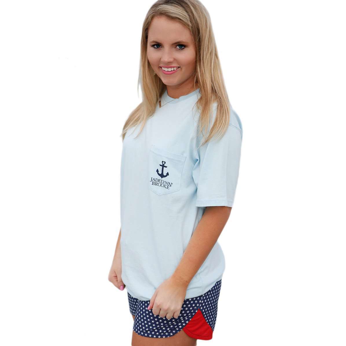 Oh Say Can You Sea Tee in Seaside Blue by Jadelynn Brooke - Country Club Prep