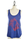 Ole Miss Hotty Toddy Football Tank Top in Blue by Judith March - Country Club Prep