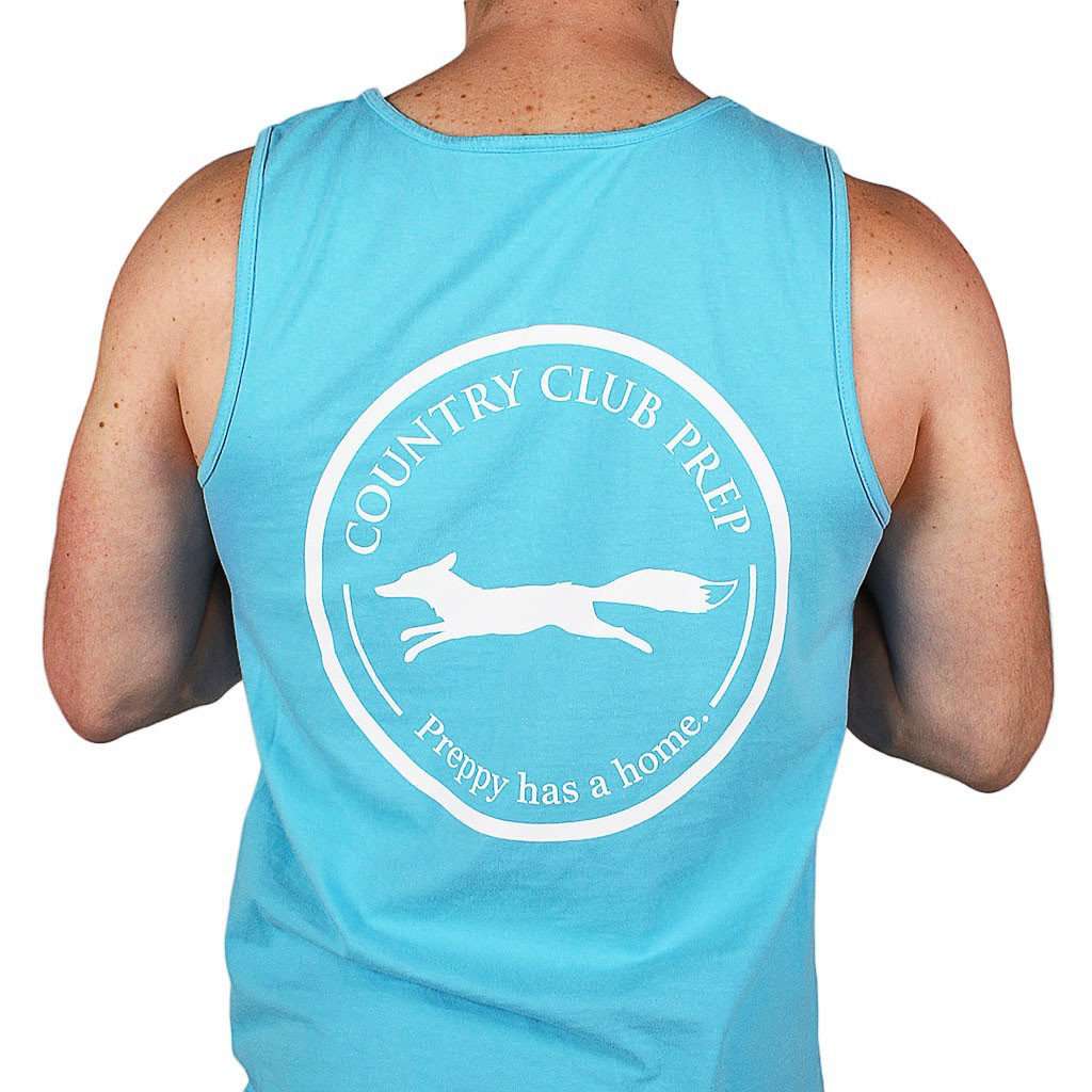 Original Logo Tank Top in Lagoon Blue by Country Club Prep - Country Club Prep