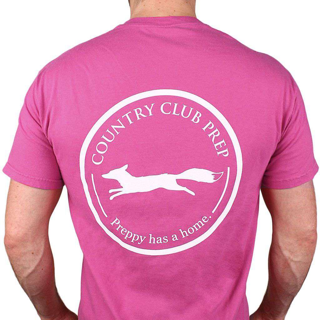 Original Logo Tee Shirt in Raspberry by Country Club Prep - Country Club Prep