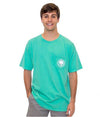 Palm Print Logo Pocket Tee in Mojito by The Southern Shirt Co. - Country Club Prep
