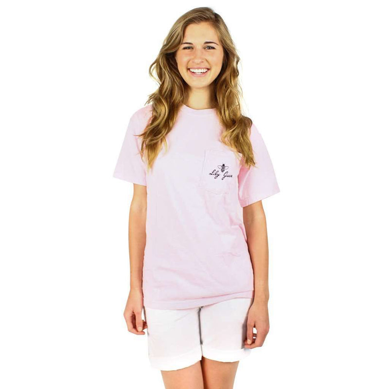 Peach Julep Pocket Tee in Blossom by Lily Grace - Country Club Prep