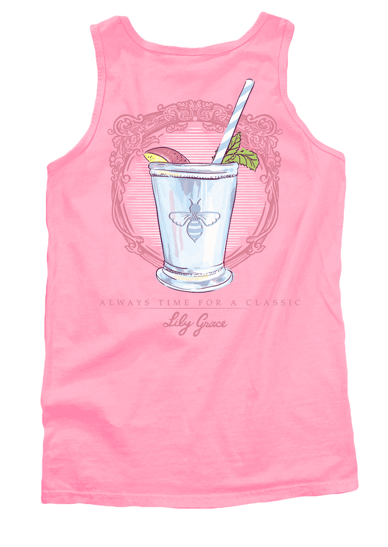 Peach Julep Tank Top in Blossom by Lily Grace - Country Club Prep