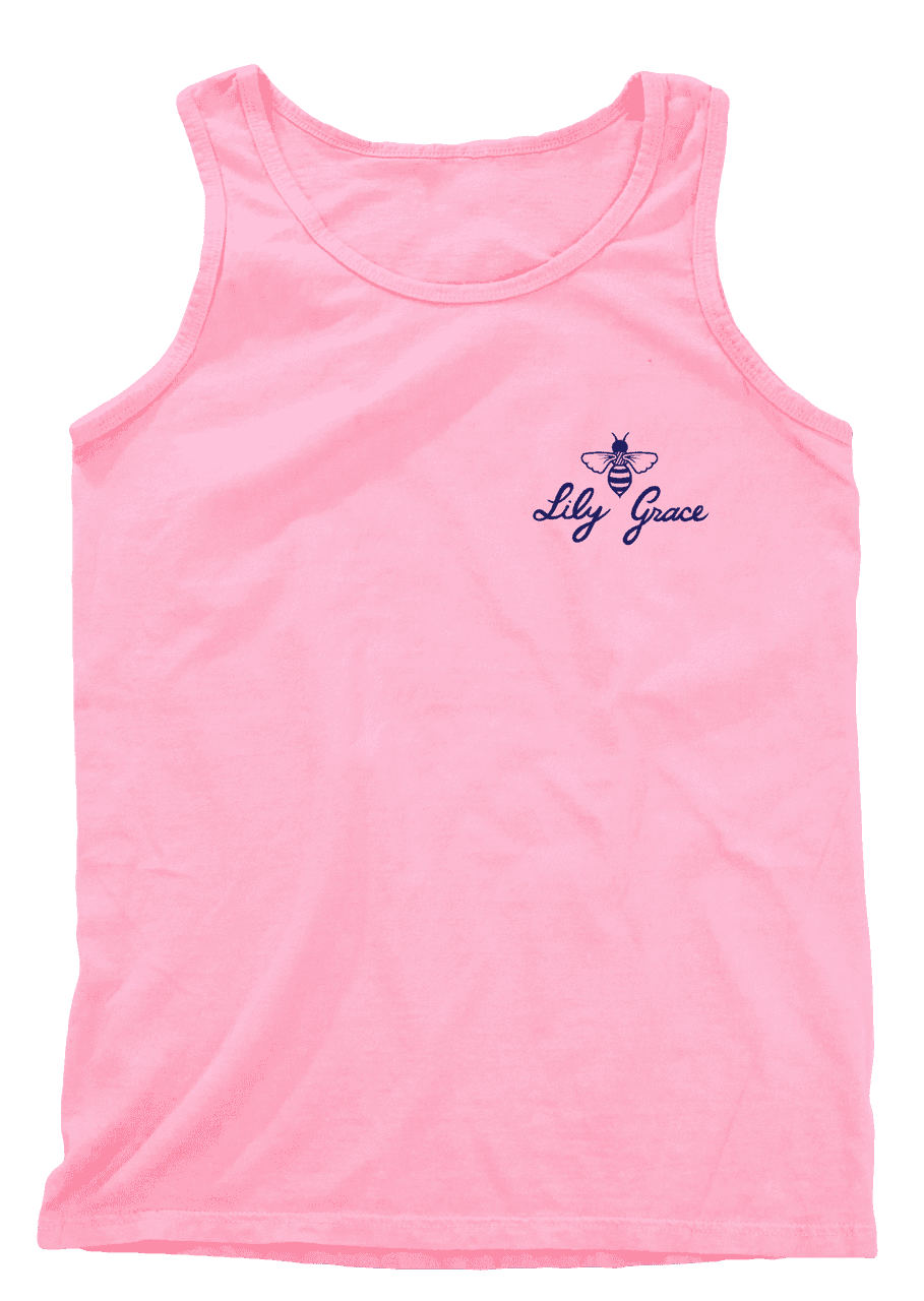 Peach Julep Tank Top in Blossom by Lily Grace - Country Club Prep