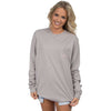 Pearls are Always Appropriate Long Sleeve in Grey by Lauren James - Country Club Prep