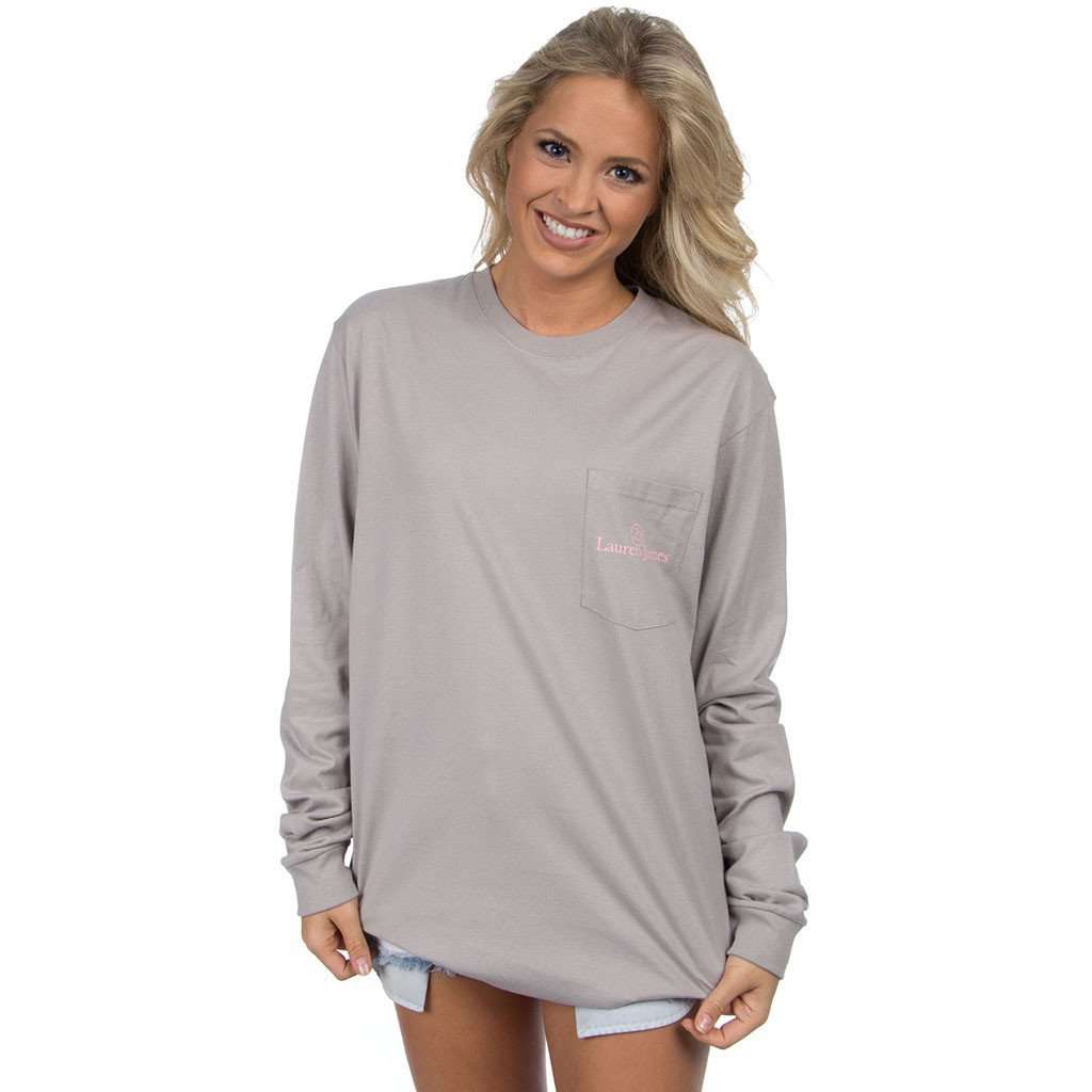 Pearls are Always Appropriate Long Sleeve in Grey by Lauren James - Country Club Prep