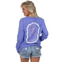 Pearls are Always Appropriate Long Sleeve in Periwinkle by Lauren James - Country Club Prep
