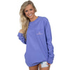 Pearls are Always Appropriate Long Sleeve in Periwinkle by Lauren James - Country Club Prep