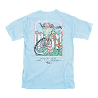 Pigs on Bike Tee in Chambray by Lily Grace - Country Club Prep