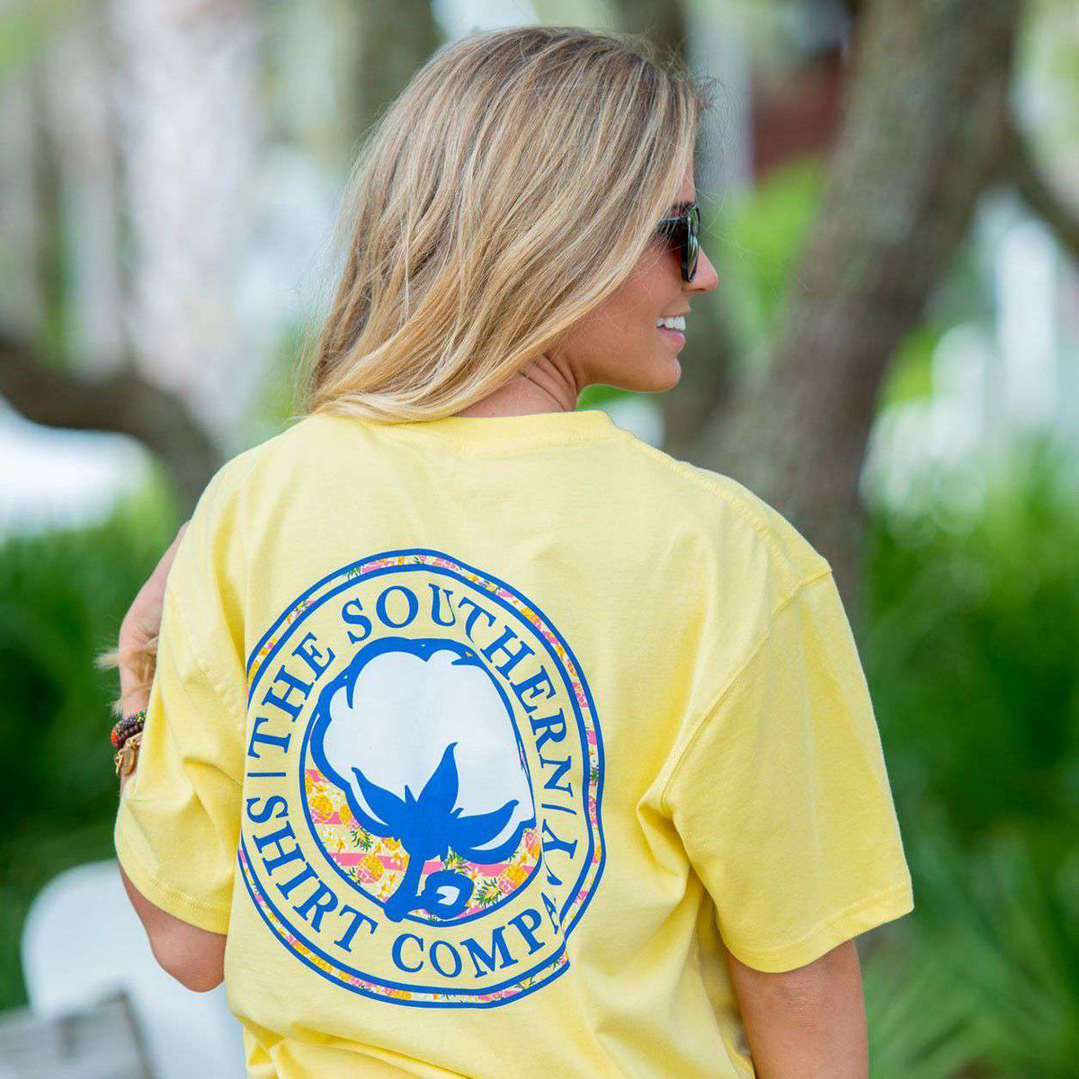 Pineapple Logo Tee Shirt in Sunshine by The Southern Shirt Co. - Country Club Prep