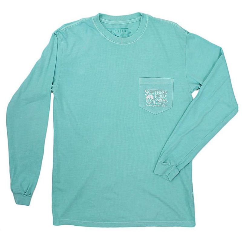 Polka Pointer Long Sleeve Tee Shirt in Chalky Mint by Southern Fried Cotton - Country Club Prep
