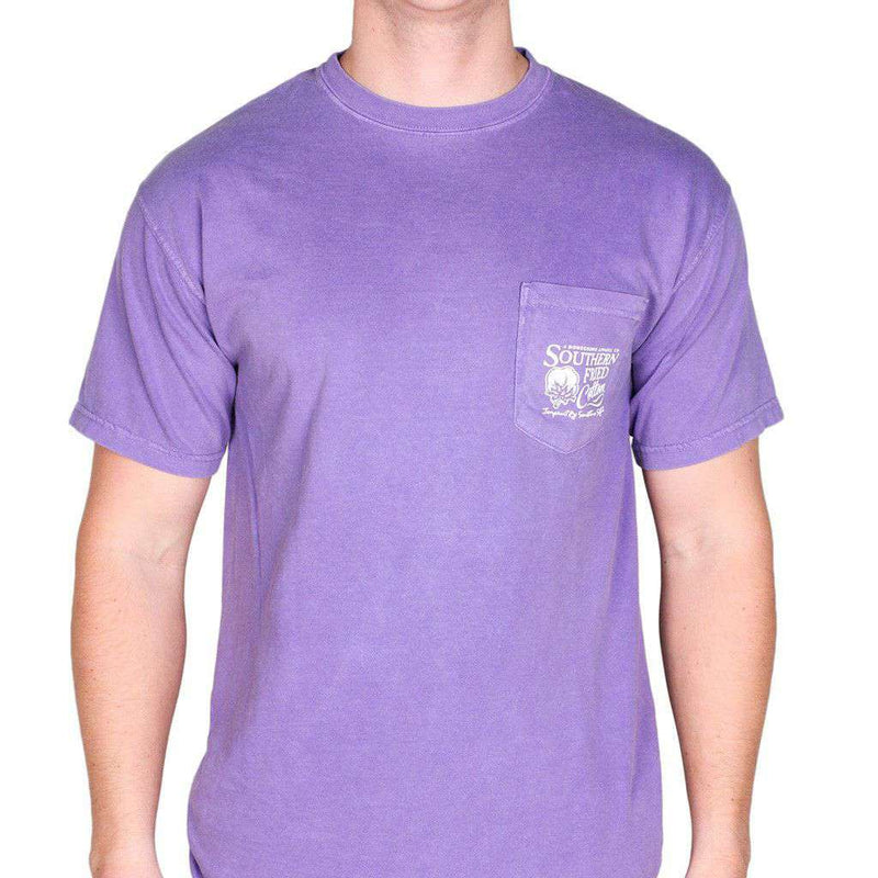 Polka Pointer Pocket Tee in Violet by Southern Fried Cotton - Country Club Prep